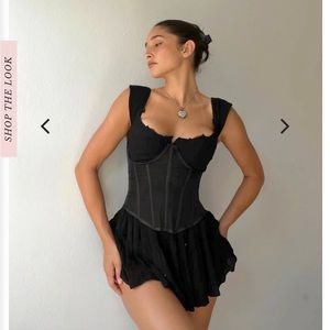 Vanessa Mooney Black Elisabeth Romper Dress